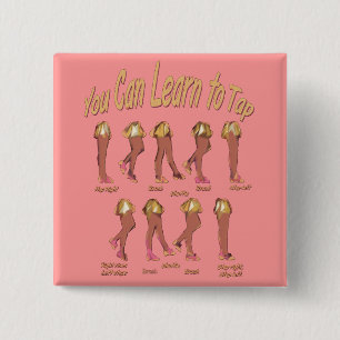 Je kunt leren tikken vierkante button 5,1 cm