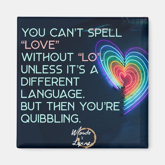 Je kunt liefde niet spellen zonder magnet (Voorkant)