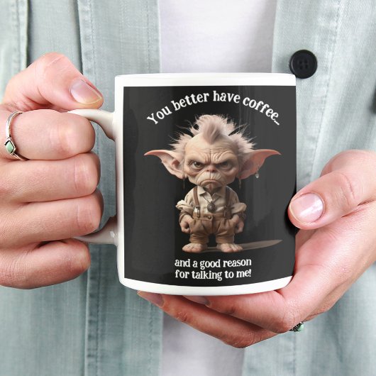 Je kunt maar beter koffie drinken... grote koffiekop