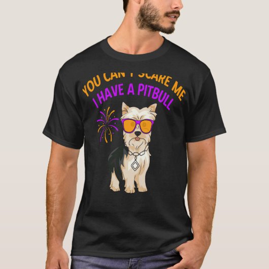 Je kunt me bang maken dat ik een pitbull heb t-shirt (Voorkant)