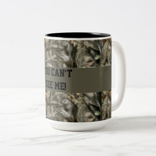 Je kunt me geen grappige Camo Mok zien (Voorkant rechts)
