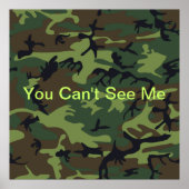 Je kunt me geen grappige militaire groene camoufla poster (Voorkant)