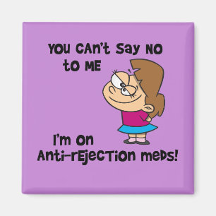 Je kunt me geen nee zeggen tegen Cartoon Girl Magneet