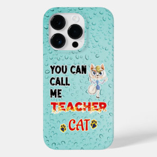 Je kunt me leraarskatje noemen Case-Mate iPhone 14 pro hoesje