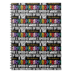 Je kunt me niet bang maken leraar typografie cadea notitieboek