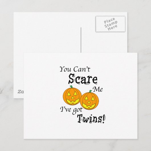 Je kunt me niet bang maken, met pompoenen. briefkaart (Voorkant / Achterkant)