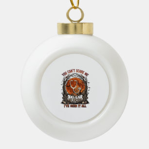 Je kunt me niet bang maken Verpleegster Halloween Keramische Bal Ornament