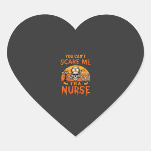 Je kunt me niet bang maken verpleegster schedel sp hart sticker