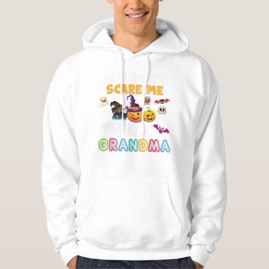 Je kunt me niet schelen als oma Halloween Can Hoodie (Voorkant)