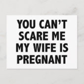 Je kunt me niet schelen dat mijn vrouw zwanger is aankondigingskaart (Voorkant)