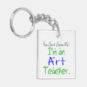 Je kunt me niet schelen, grappige kunstleraar sleutelhanger (Voorkant Links)