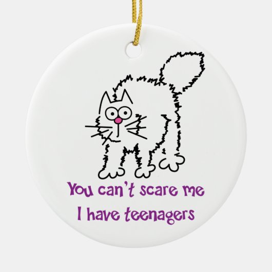 Je kunt me niet schelen keramisch ornament (Voorkant)