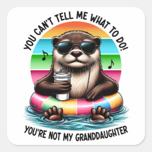 Je kunt me niet vertellen wat ik moet doen, grappi vierkante sticker