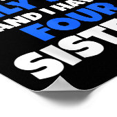 Je kunt me niet zien dat ik vier zussen heb, broed poster (Hoek)