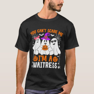 Je kunt me niet zien, ik ben een serveerster Hallo T-shirt