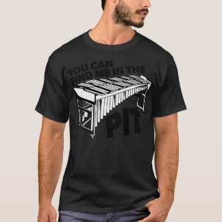 Je kunt me vinden in de Pit Funny Vibraphone Retro T-shirt