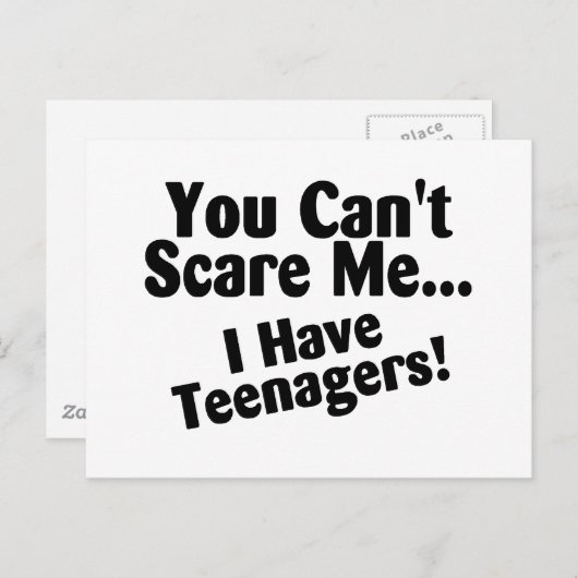Je kunt me zorgen maken dat ik tieners heb briefkaart (Voorkant / Achterkant)