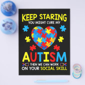Je kunt mijn autisme nog steeds ophouden en me zor flyer (Enkel)