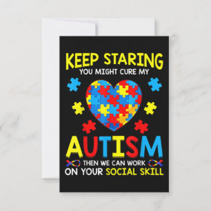 Je kunt mijn autisme nog steeds ophouden en me zor notitiekaartje