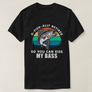 Je kunt mijn bas grappig kussen Gevist T-shirt