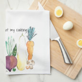 Je kunt mijn keukendoek niet eten theedoek (Quarter Fold)