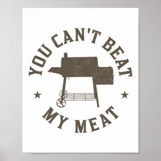 Je kunt mijn vleesbbq niet verslaan met het grille poster