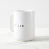 JE KUNT Minimalistische Motiverende Mok (Voorkant links)