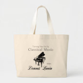 Je kunt naar klassieke muziek grote tote bag (Voorkant)