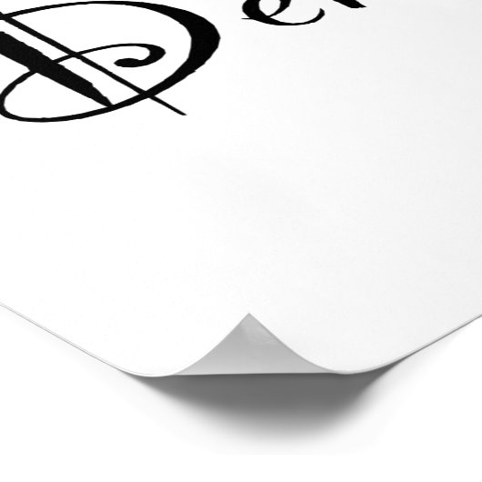 Je kunt naar klassieke muziek poster (Hoek)