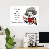 Je kunt naar klassieke muziek poster (Thuiskantoor)