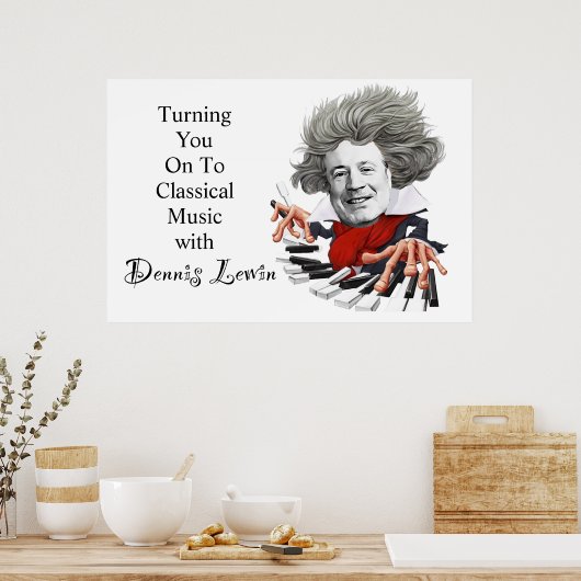 Je kunt naar klassieke muziek poster (Keuken)