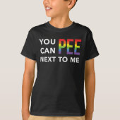 Je kunt naast me naast me staan grappige LGBT Gay  T-shirt (Voorkant)
