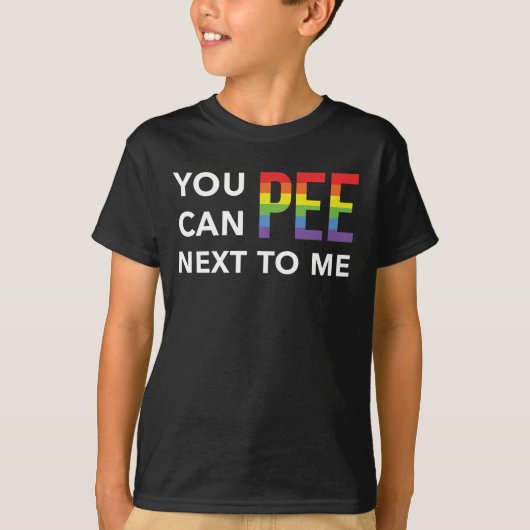 Je kunt naast me naast me staan grappige LGBT Gay  T-shirt (Voorkant)