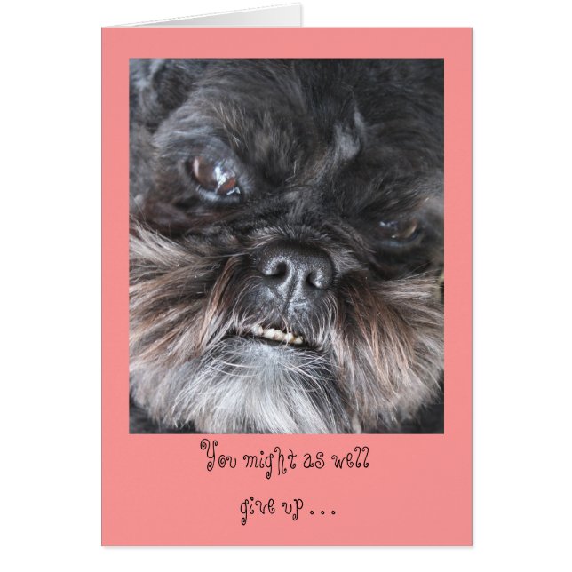 Je kunt net zo goed opgeven. . . kaarten (Voorkant)