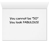 JE KUNT NIET "50" ZIJN, JE KIJKT OP "FABULOUS" KAA (Binenzijde Horizontaal (Onderkant))