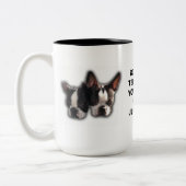 Je kunt niet alleen één hebben tweekleurige koffiemok (Links)