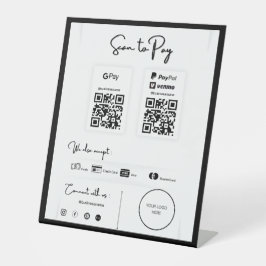 Je kunt niet betalen reclamebord met voetstuk