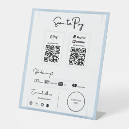 Je kunt niet betalen reclamebord met voetstuk