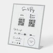 Je kunt niet betalen reclamebord met voetstuk (Voorkant)