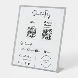 Je kunt niet betalen reclamebord met voetstuk