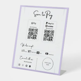 Je kunt niet betalen reclamebord met voetstuk