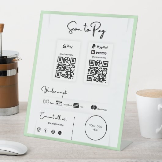 Je kunt niet betalen reclamebord met voetstuk (Insitu)