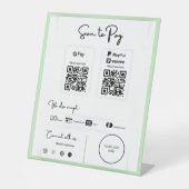 Je kunt niet betalen reclamebord met voetstuk (Voorkant)