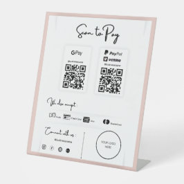 Je kunt niet betalen reclamebord met voetstuk