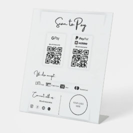 Je kunt niet betalen reclamebord met voetstuk