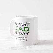 Je kunt niet de hele dag grappige boekenliefhebber koffiemok (Voorkant links)