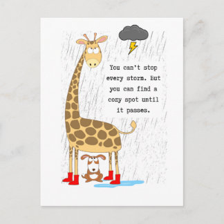 Je kunt niet elke storm stoppen Inspiratiekaart Briefkaart