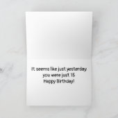 JE KUNT NIET GELOVEN DAT JE '16e' BIRTHDAY BEVINDT Kaart (Binnen)