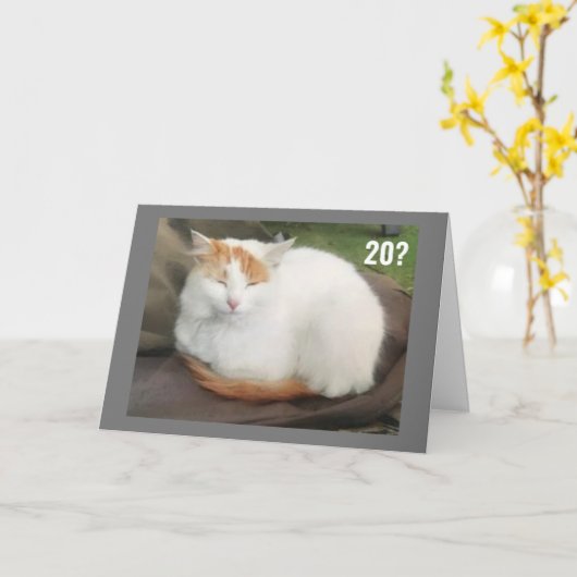 JE KUNT NIET GELOVEN DAT JE '20e' BIRTHDAY BEVINDT Kaart (Gele Bloem)