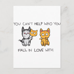 Je kunt niet helpen met wie je in liefde Herfst me Briefkaart